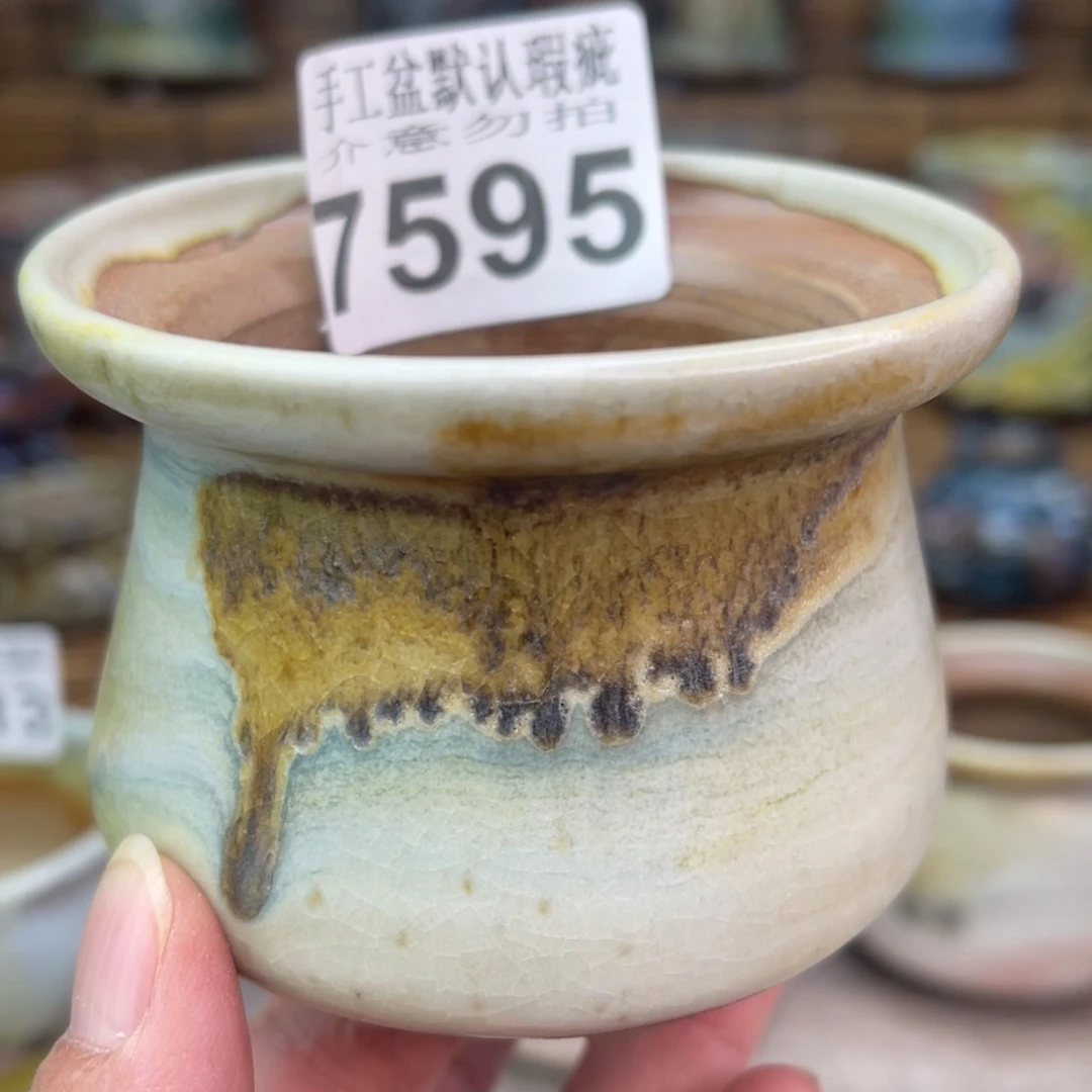 手工花盆默认瑕疵完美者勿拍