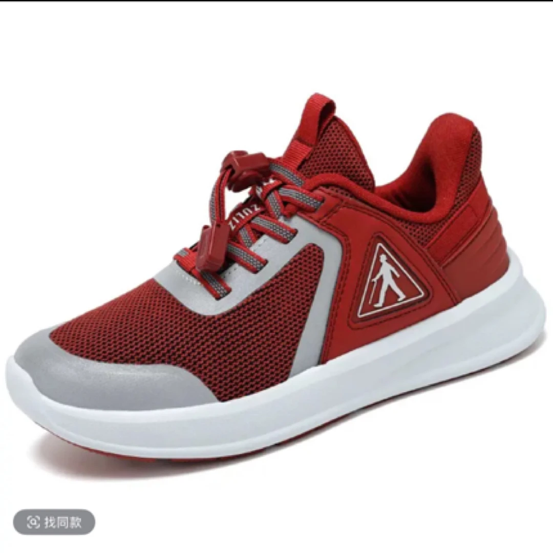 足力健老人鞋旅游鞋女枣红/银切记码都是微瑕疵介意的不要拍谢谢