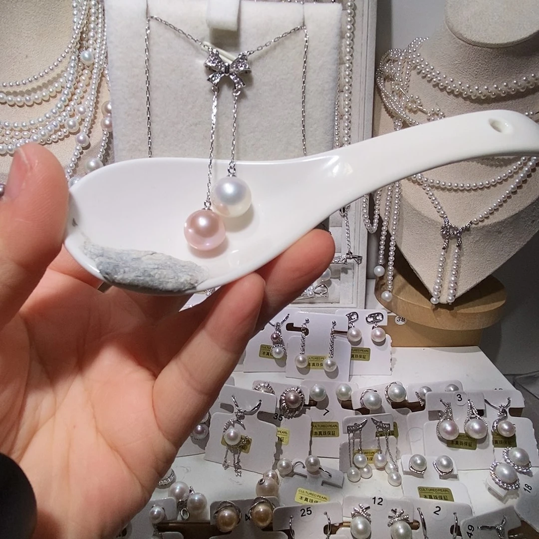 非金属非金属纯银套链项链双珠12+