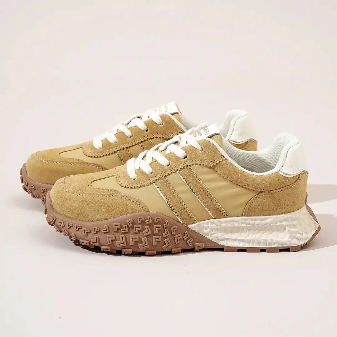 休闲女鞋2025春夏网面透气百搭德训鞋高颜值低帮运动小白鞋