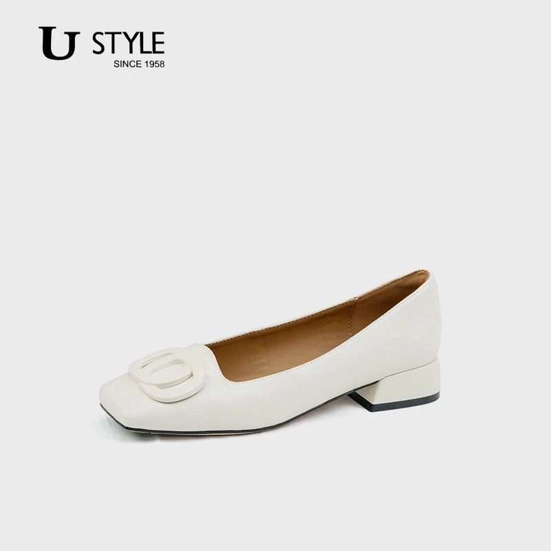 广州祥云轻奢2CM/牛皮法式新款百搭气质时尚休闲低跟单鞋25902