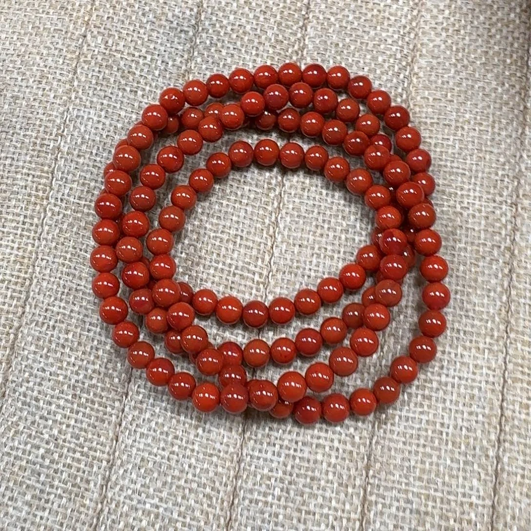 南红玛瑙未镶嵌手链项链多圈原矿瓦西满肉满色柿子红5大加