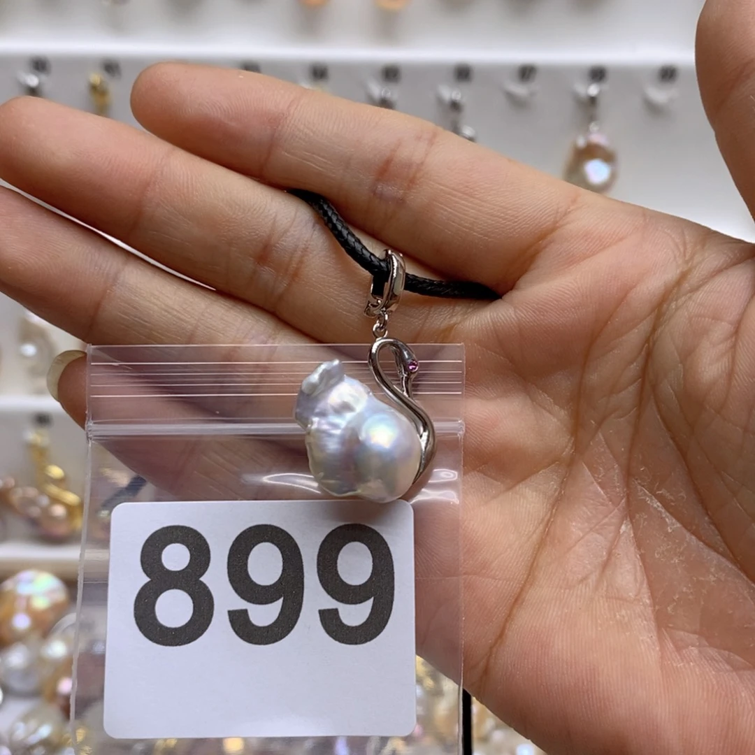 淡水珍珠颈饰银S925镶嵌899