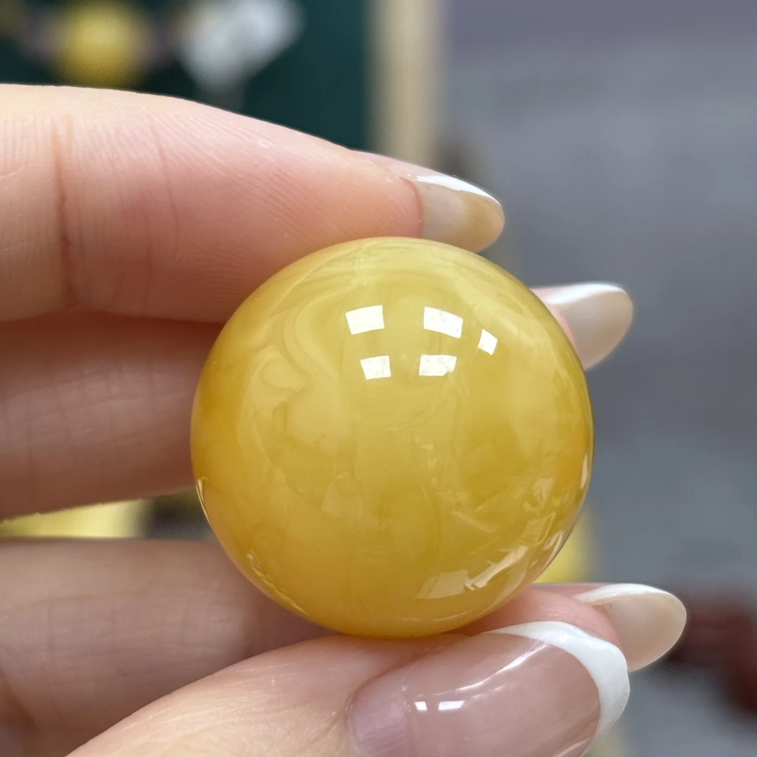 23.6mm瑕疵· 小妖珠宝天然原矿琥珀蜜蜡