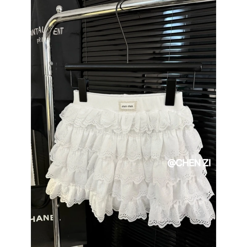 【云端天使】东大门2025春装新款高腰显瘦蛋糕裙设计短裙半身裙子女