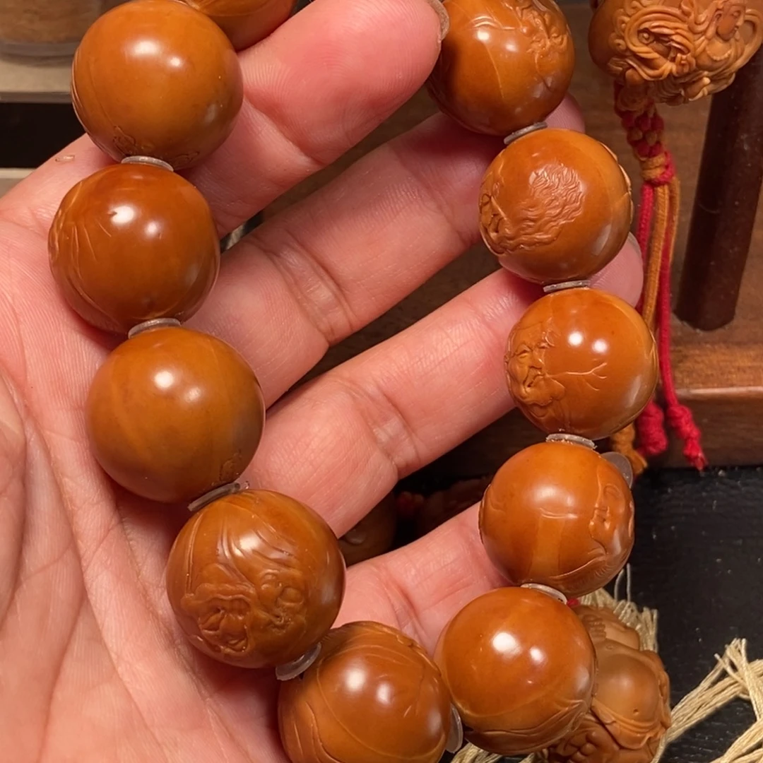 信***Z手串/手链橄榄核橄榄核雕刻2.0铁核正圆罗汉
