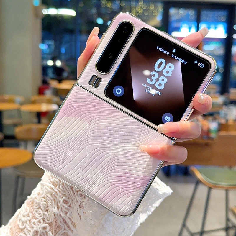 适用于华为purax新款手机壳阔折叠屏Purax典藏版水彩电镀边保护套