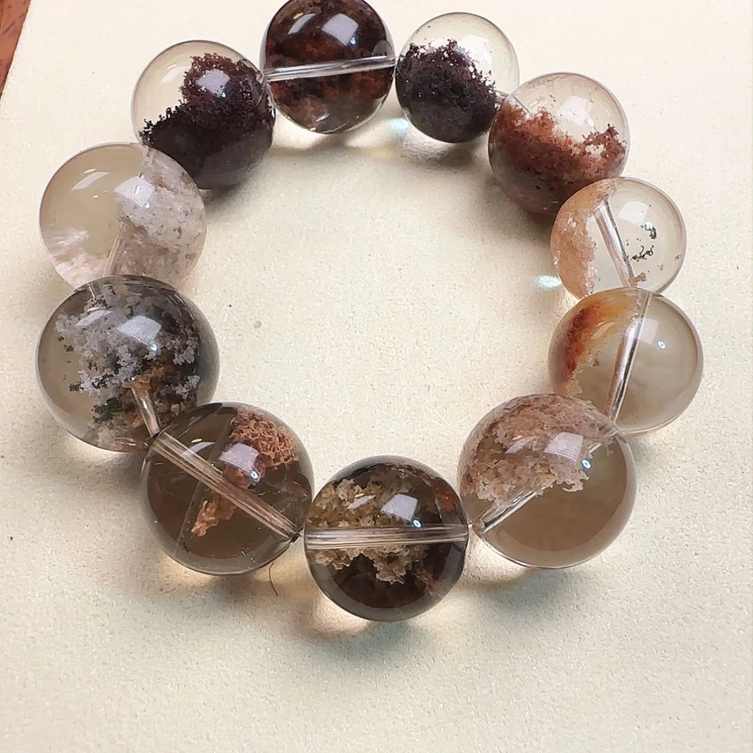 水晶手链未镶嵌麦启珠宝 四季幽灵15mm--17mm