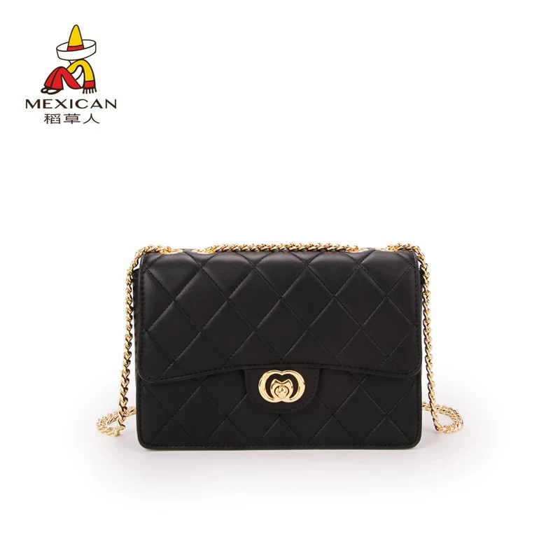 新款斜挎包轻奢小众高级感菱格链条小方包