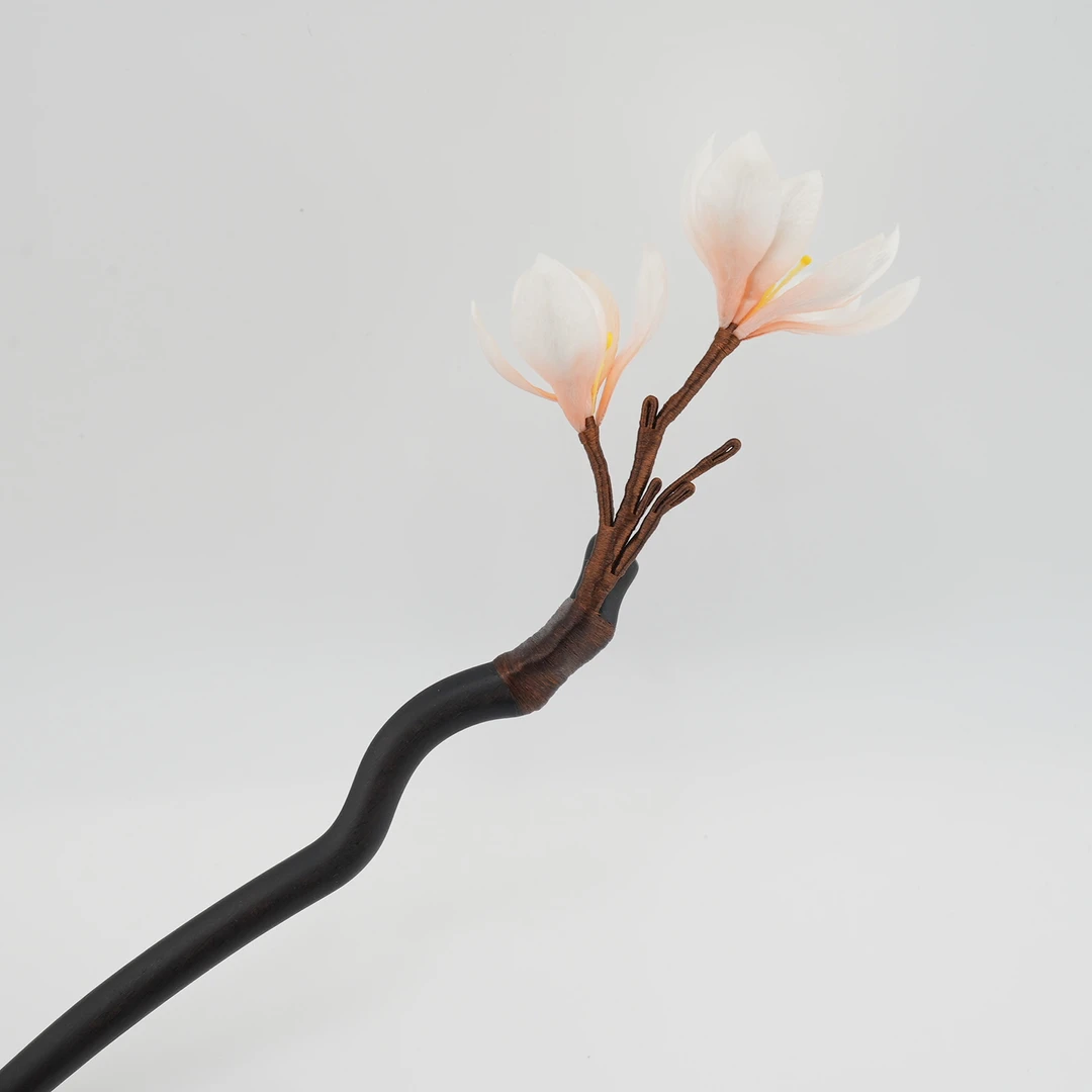 白壹北鼻【不染】手工原创非遗绒花新中式汉服国风古风发饰