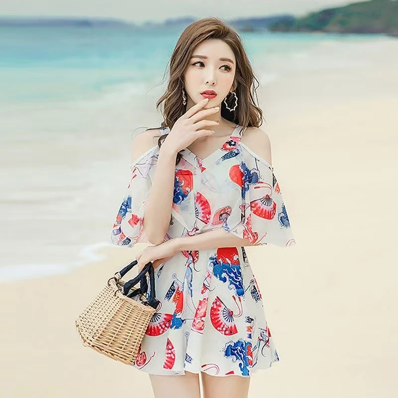 分体2件套 显瘦遮保守分体泳衣