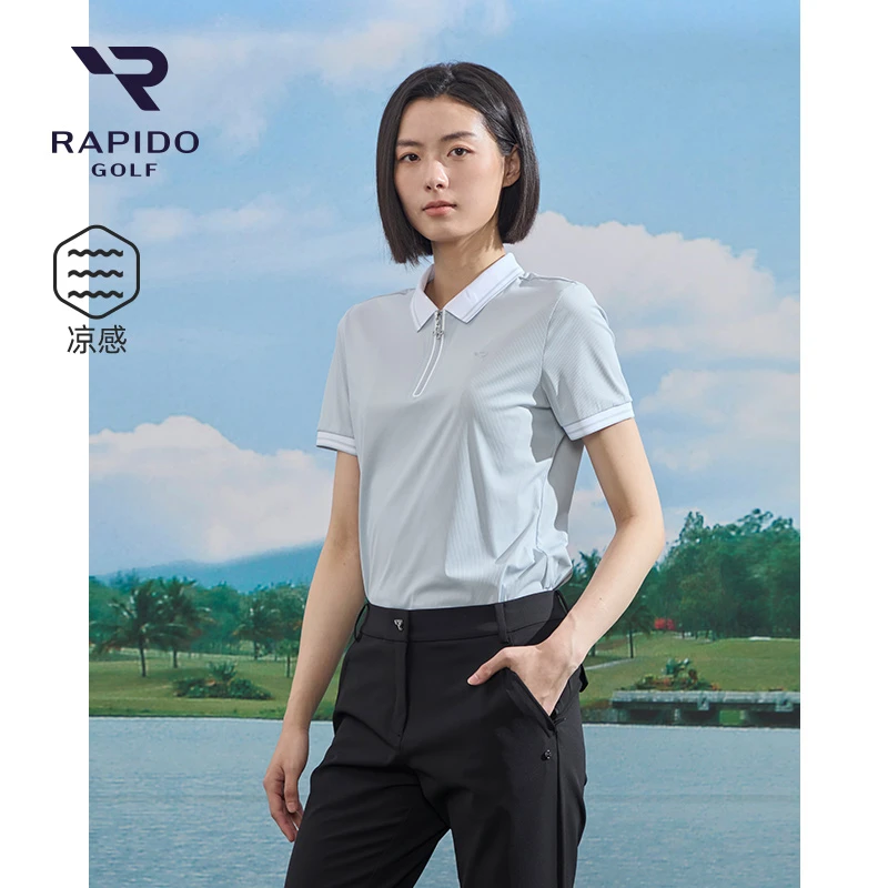 欧若风Rapido睿必度25春夏女GOLF凉感休闲POLO衫雳霹道VP5342C53