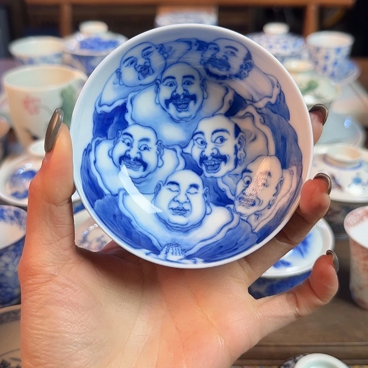 名窑口 非遗画师罗汉普洱杯放漏