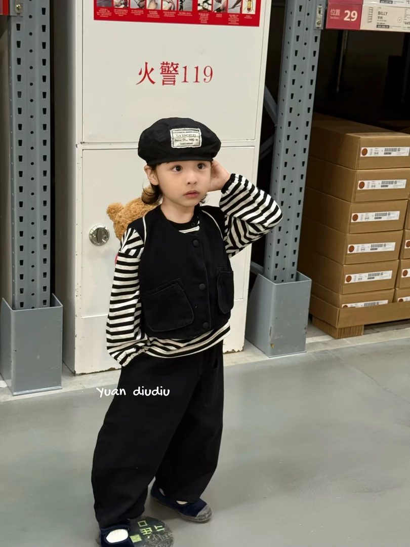 【铁锤甄选】男童酷炫牛仔套装70692＋条纹卫衣20999