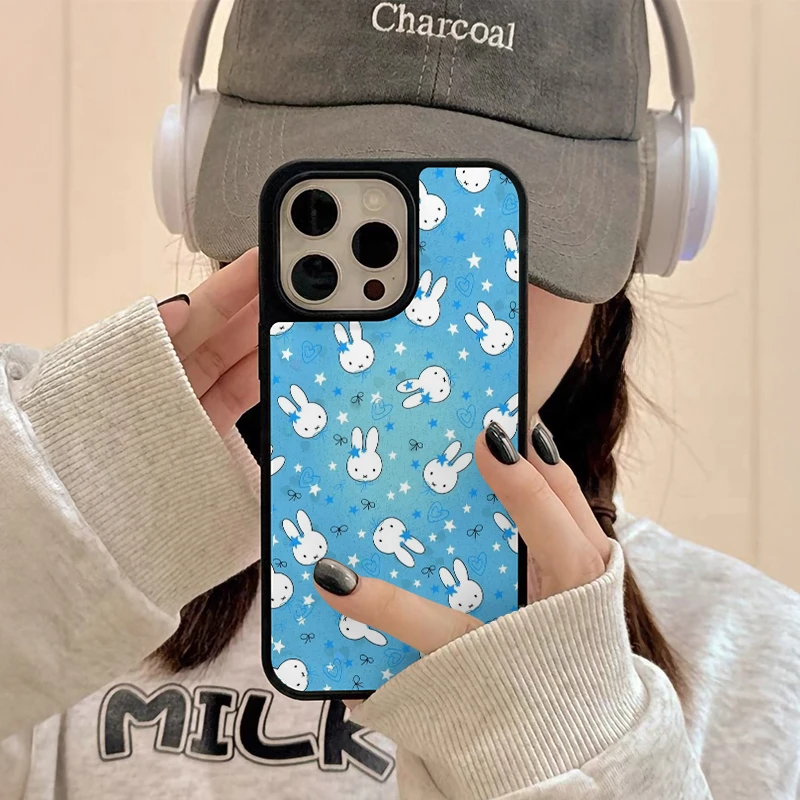 蓝色米菲兔适用苹果16手机壳iphone15promax华为matep70女141312