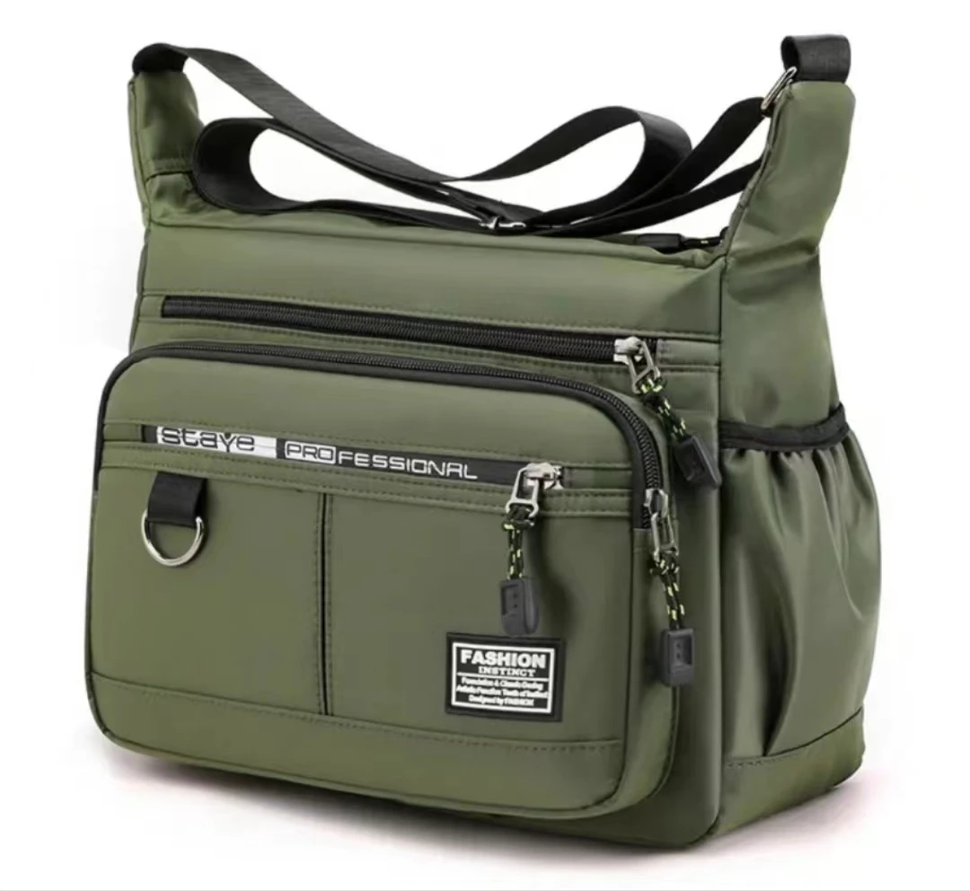 新款商务单肩包男包斜挎包公文包大容量多功能便携包轻便户外背包