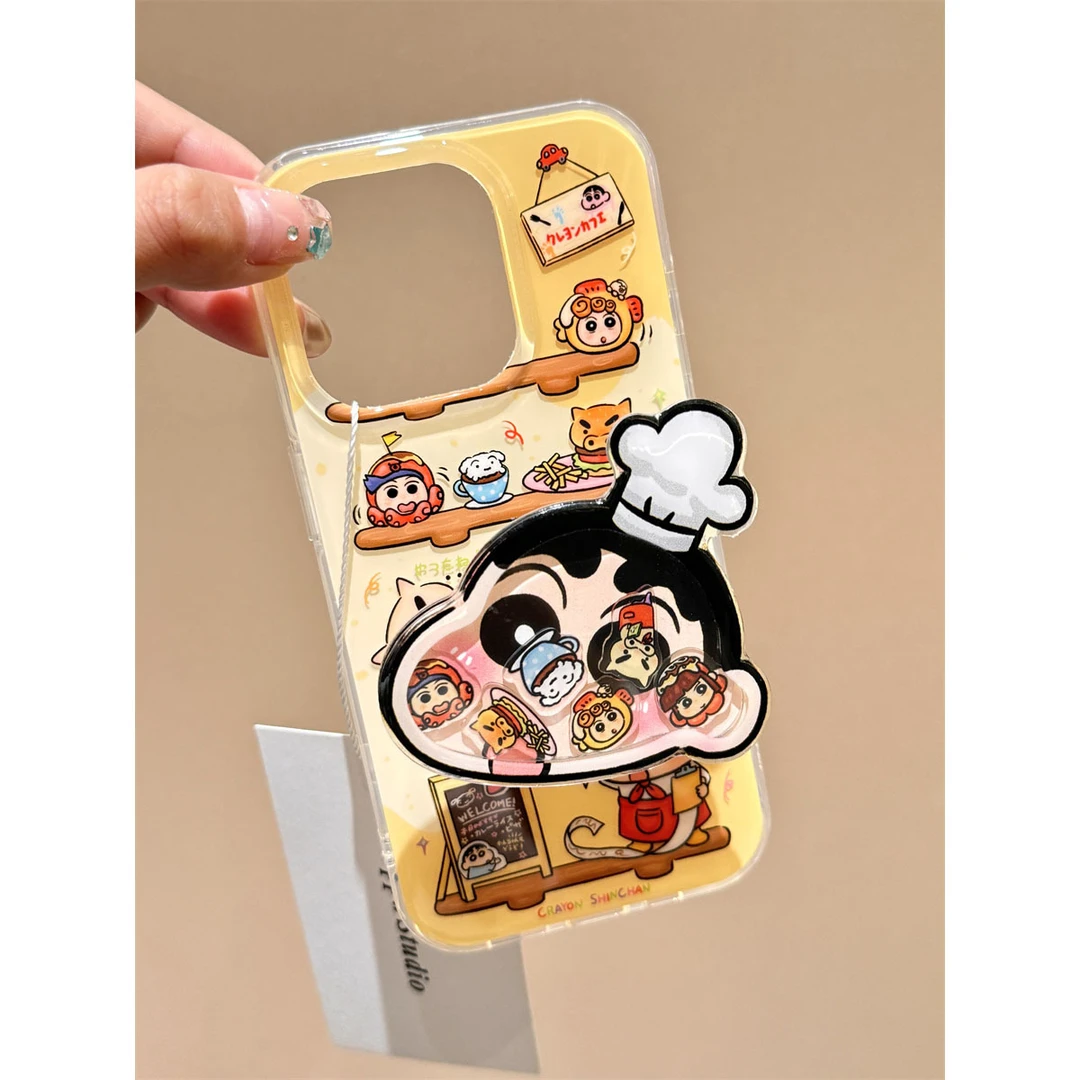 防摔超薄高颜值镜头全包厨师小新适用于苹果16Promax15全包硅胶