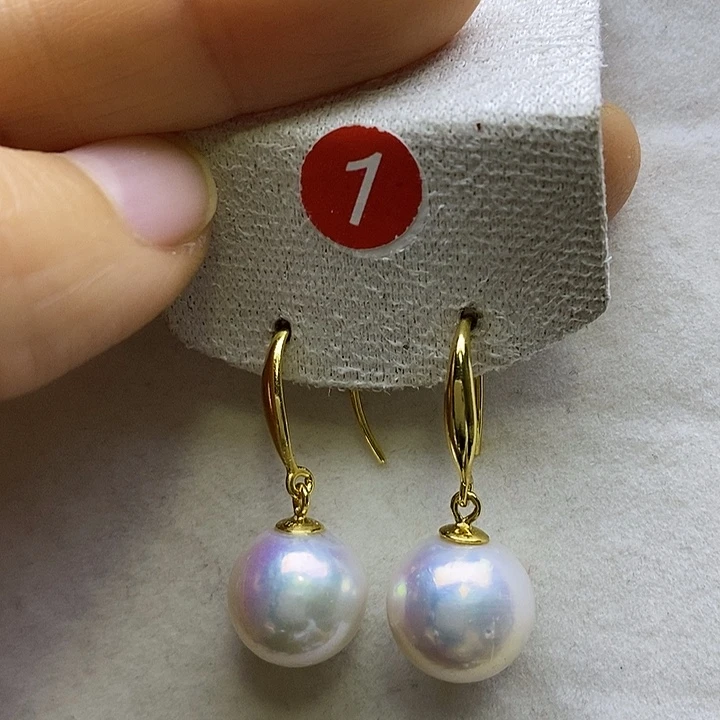 淡水珍珠耳饰银S925镶嵌