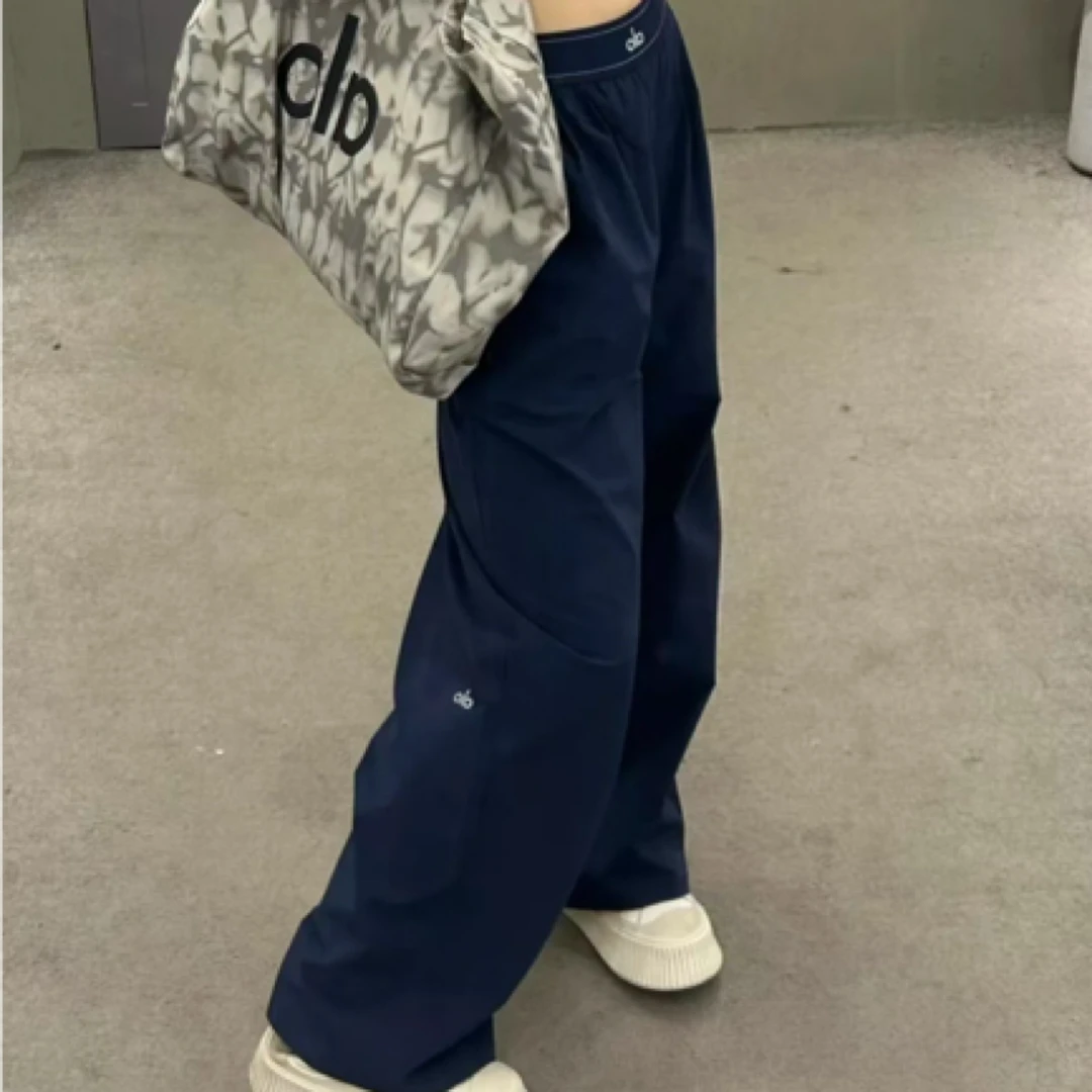 A喽 yoga漂亮速干裤运动瑜伽宽松垂感休闲百搭显瘦爆款裤子