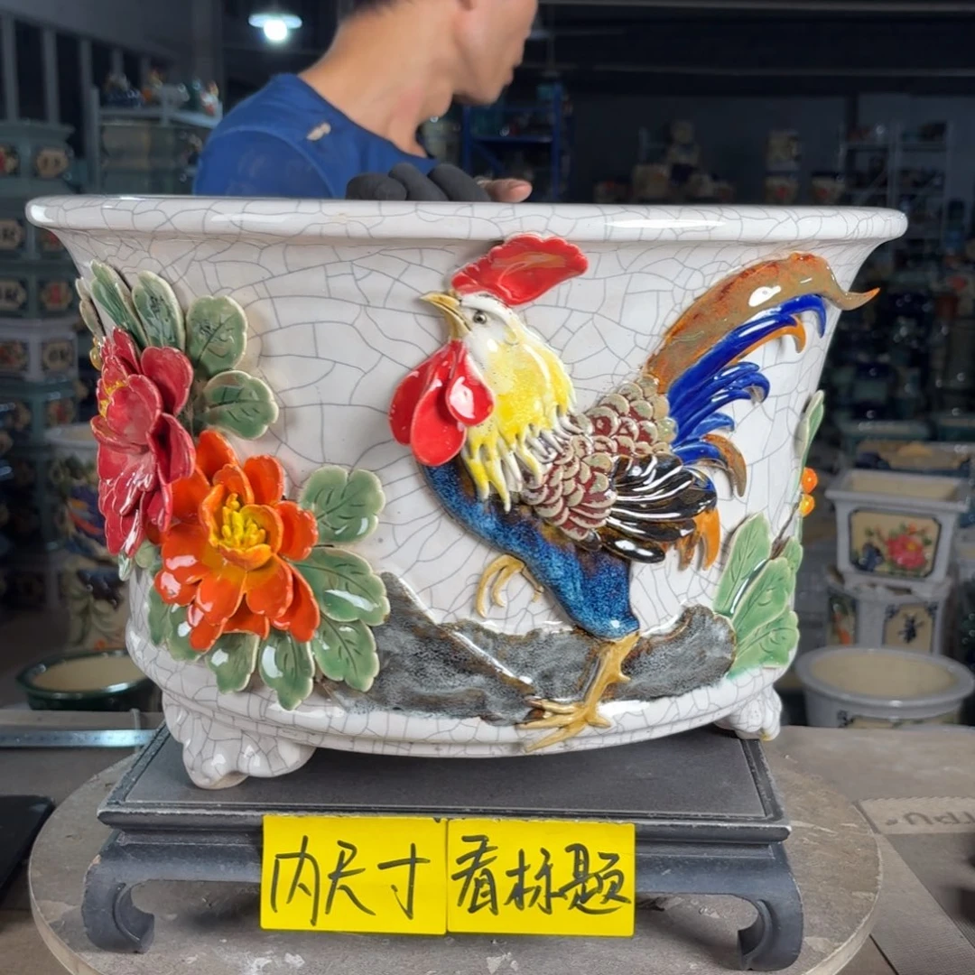 一风堂石湾花盆 内35*22