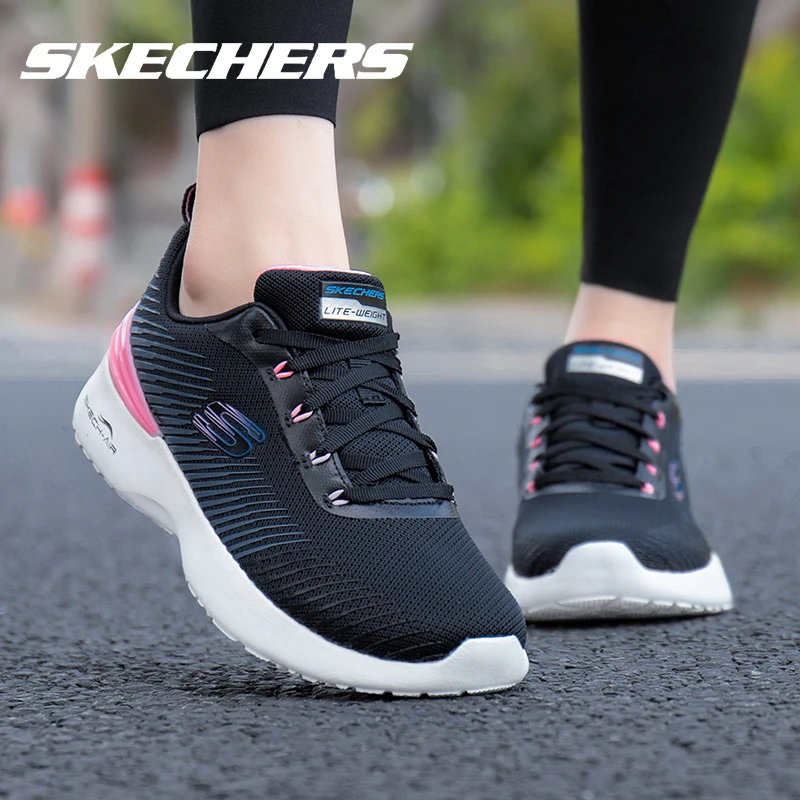 【四季款】斯凯奇官方女款透气减震舒适轻便防滑低帮休闲跑步运动鞋