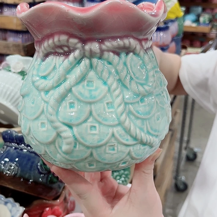 有孔.凑单10元陶瓷花盆发货！