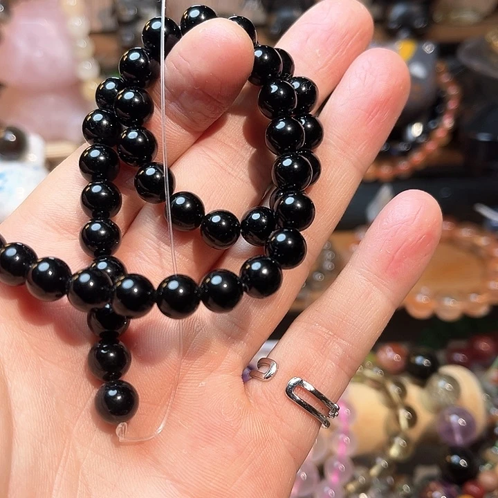 水晶手链未镶嵌黑玛瑙