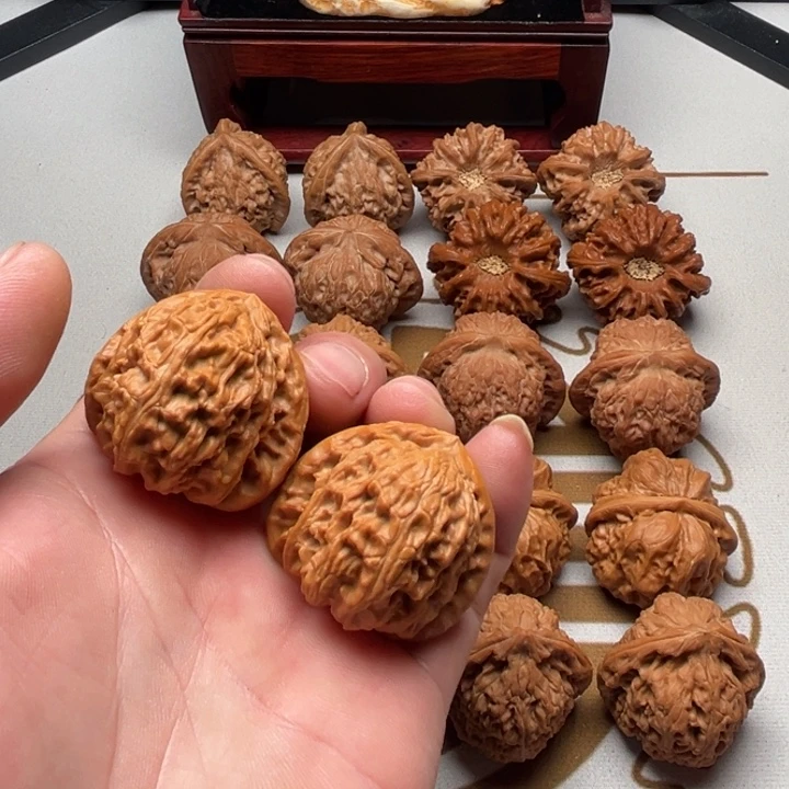 龙脊菩提吊坠精品微修37三角白一对。