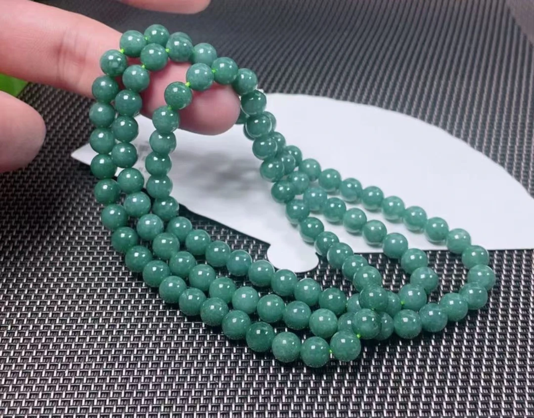 （支持复检）天然翡翠蓝水妈妈链Y