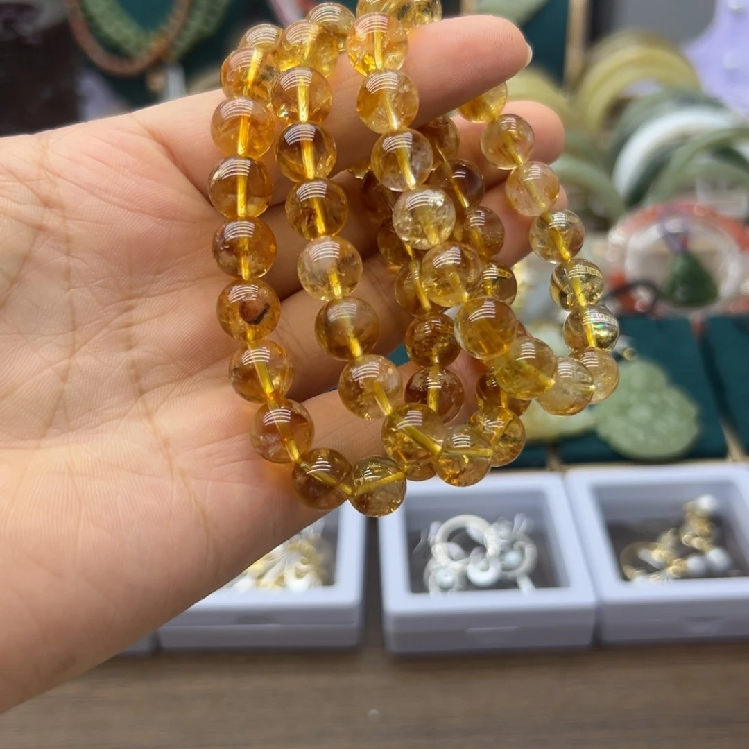 水晶手链未镶嵌黄胶花