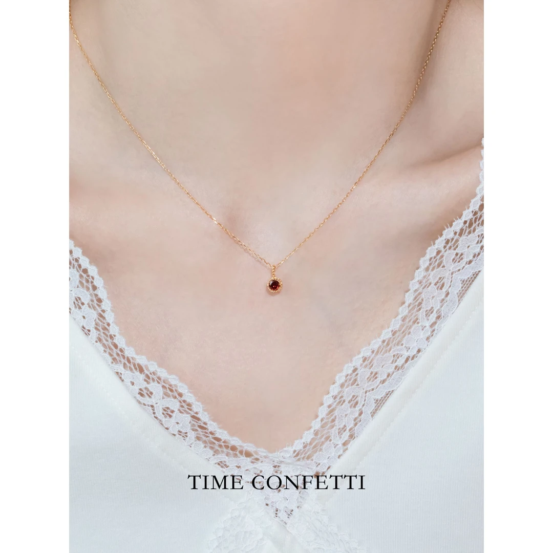 坠链均925银 镀K金【孙二娘】小太阳-百搭精致小坠子项链TC 11392