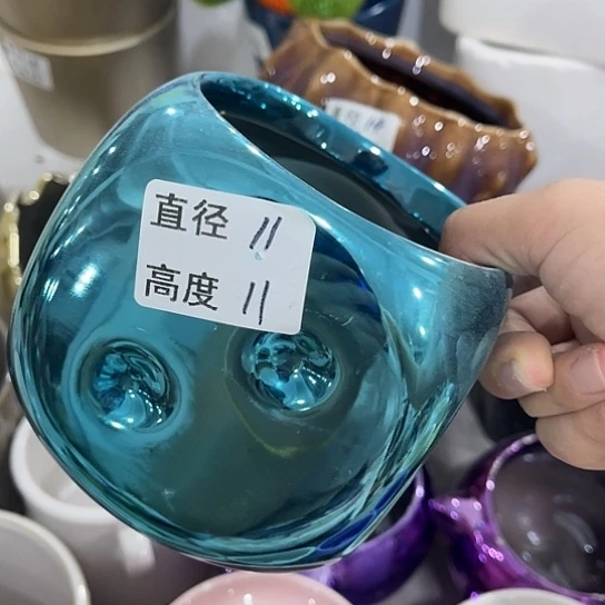 多肉绿植陶瓷花盆9.9包邮，有孔