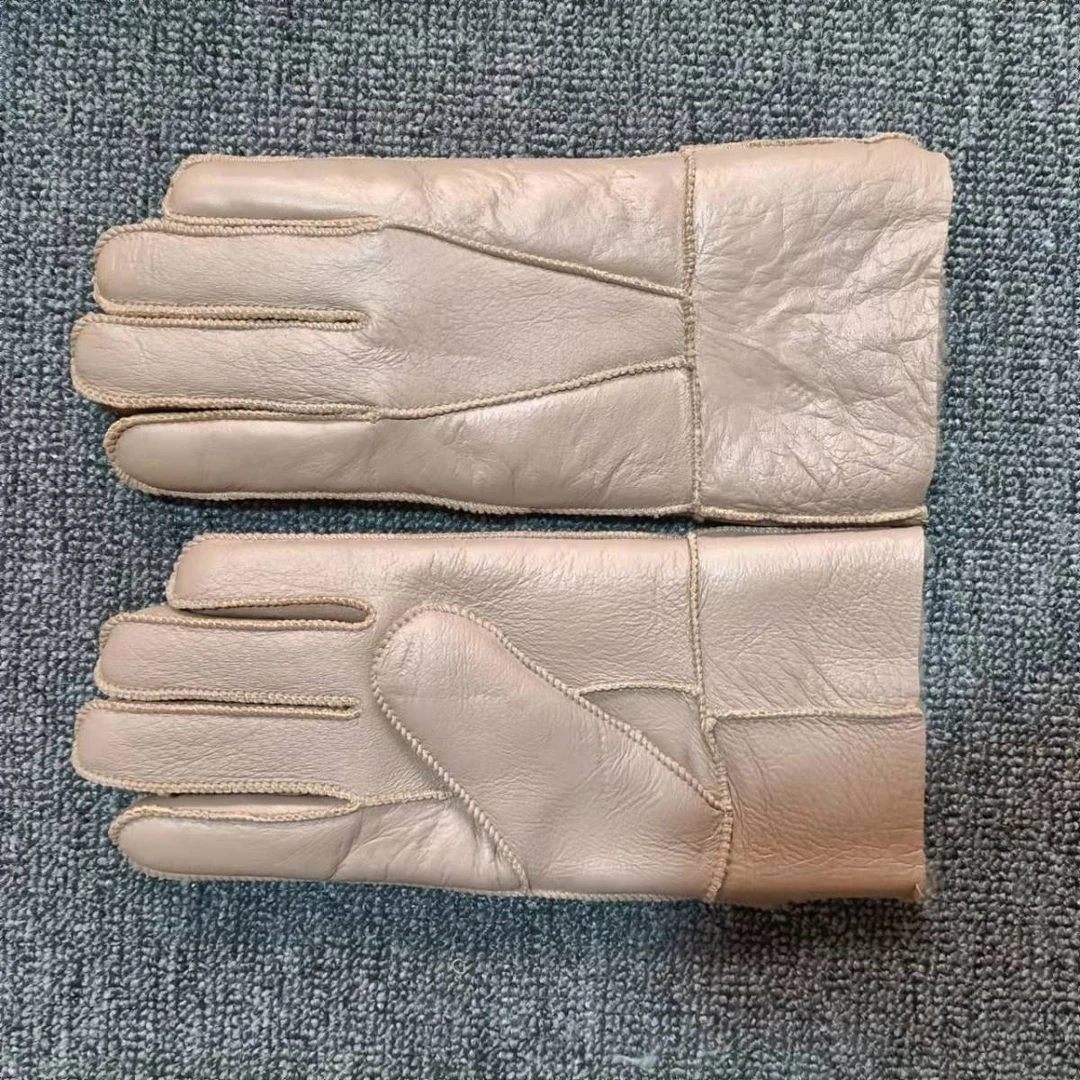 25年新款冬季澳洲羊毛一体手套保暖加绒加厚户外骑行滑雪男女通用