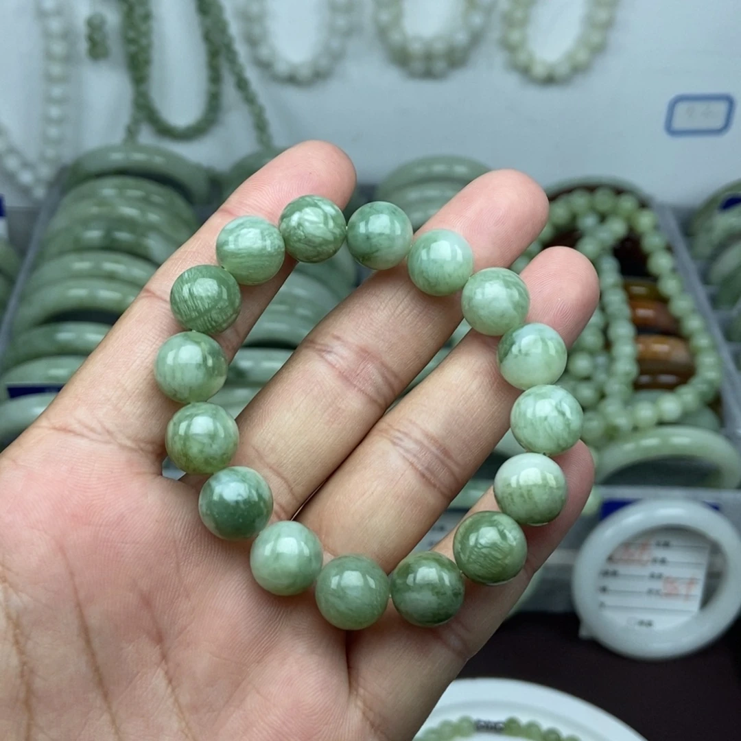 蛇纹石玉未镶嵌手链