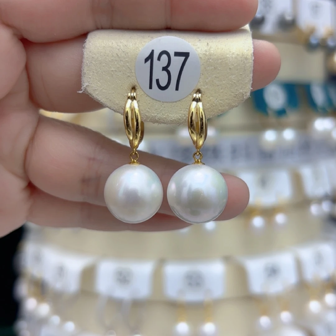 淡水珍珠耳饰银S925镶嵌