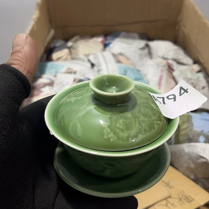 瓷片茶摆件工艺品摆件666