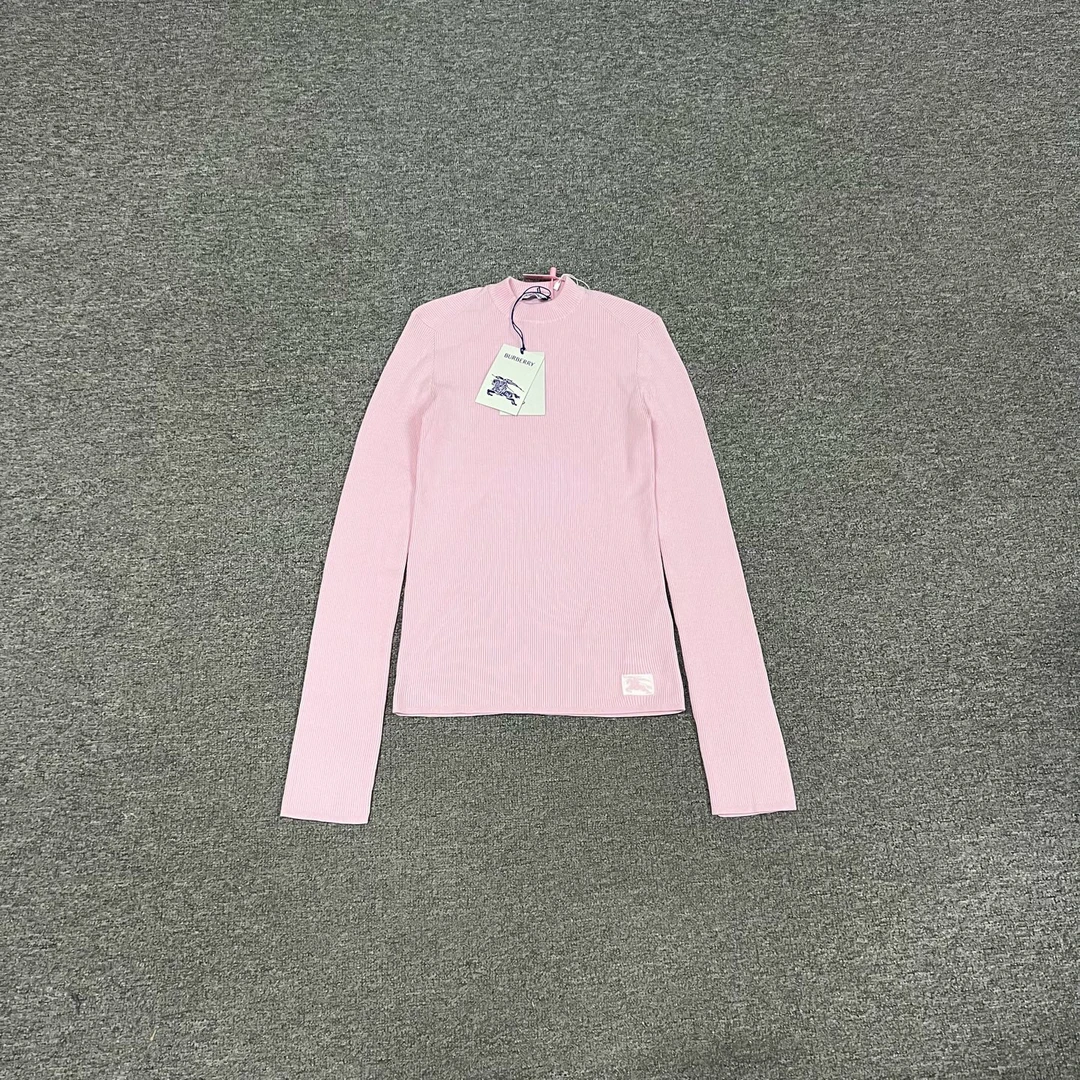 未使用 AMIPARIS Burberry 巴宝莉 粉色针织打底衫 H