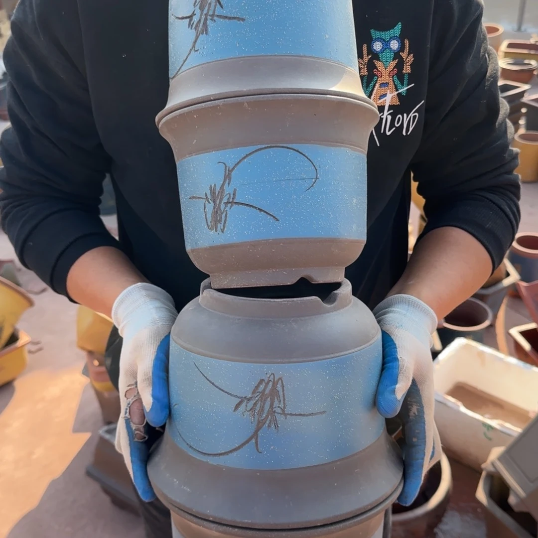 紫砂花盆口径18.12/14.10口径