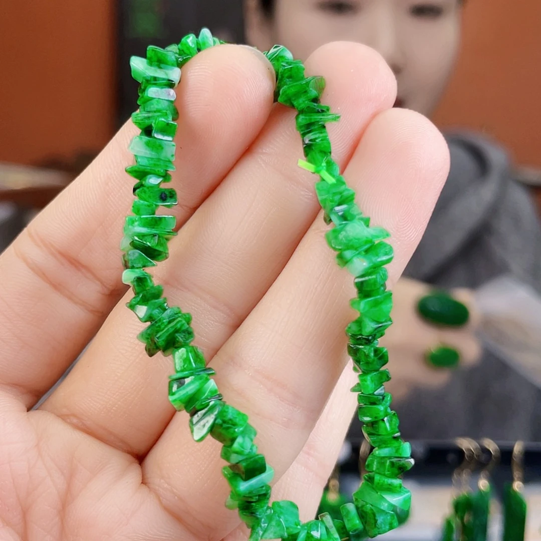 翡翠未镶嵌耳饰饰品