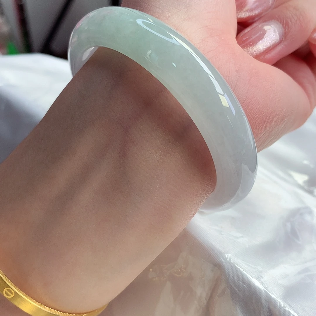 翡翠手镯未镶嵌天然A货翡翠55/56捡漏款