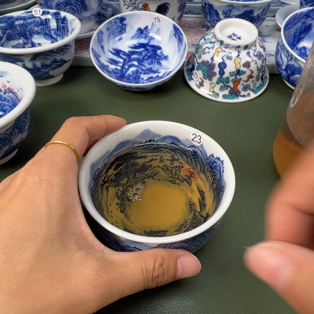 景德镇纯手工纯手绘茶具木木23