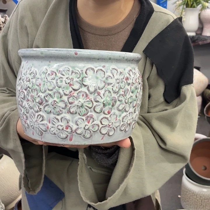 20×14 -粗陶花盆有孔-买买买