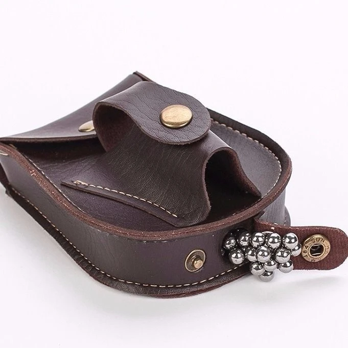 弹弓包一体包黑棕色皮包钢珠包耐用不变形精品皮套运动光剑玩具