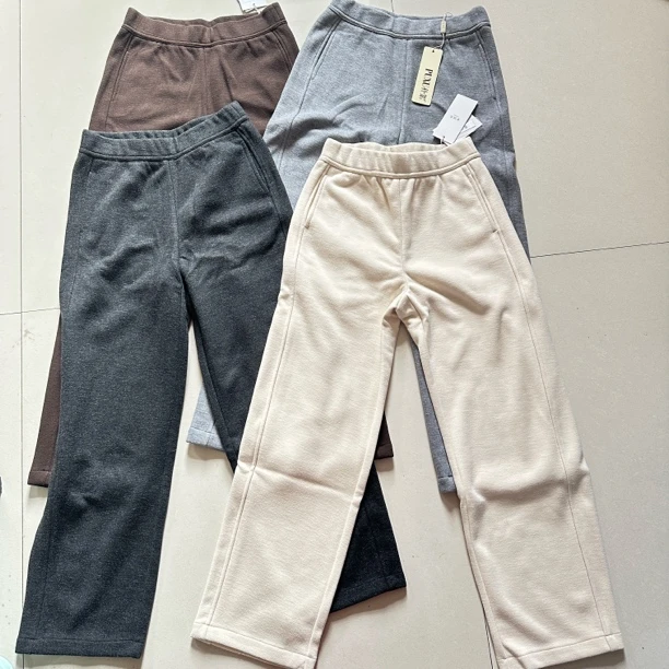 2312款秋冬松紧腰直筒裤