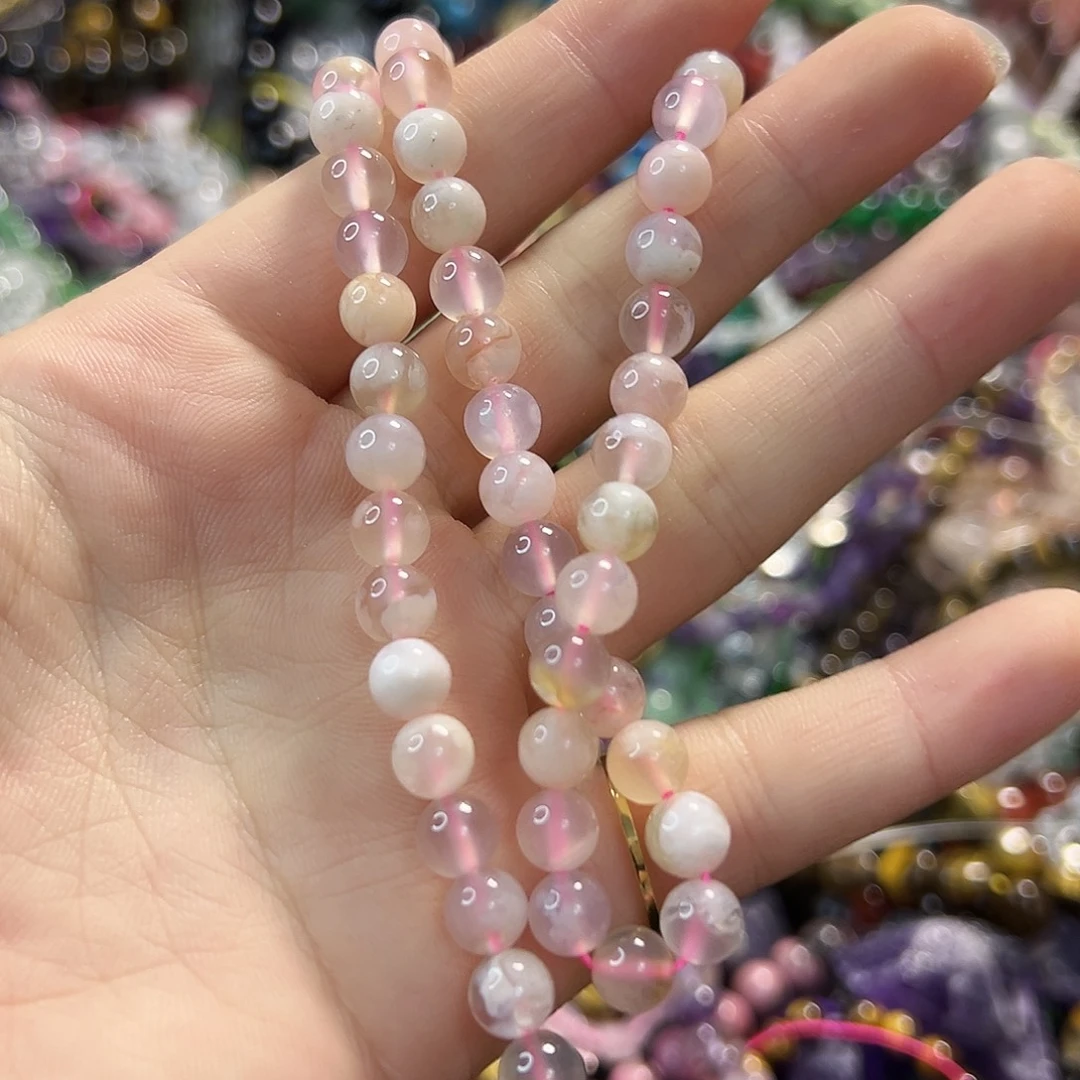 玛瑙/玉髓合金珠宝半成品卡6➕ 天然樱花玛瑙。一条
