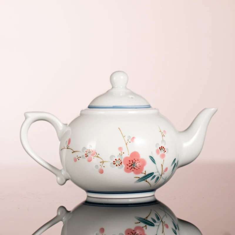 【非遗东方】古窑圣火翠竹红梅大灯笼壶