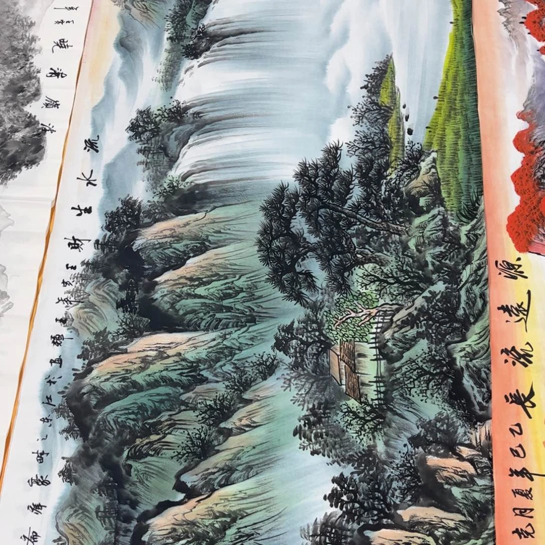 国画山水作品手绘