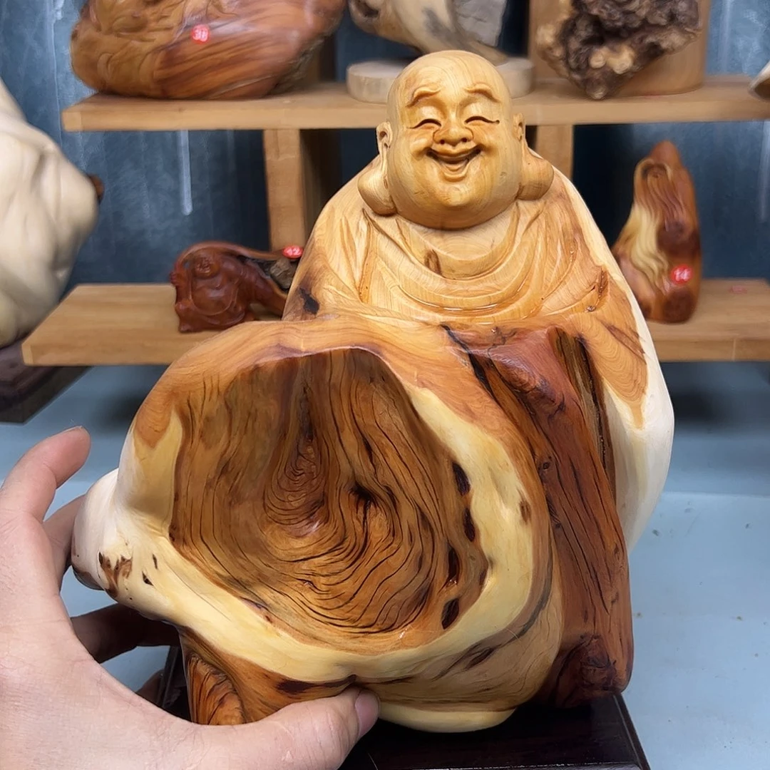 木柏木摆件手把件