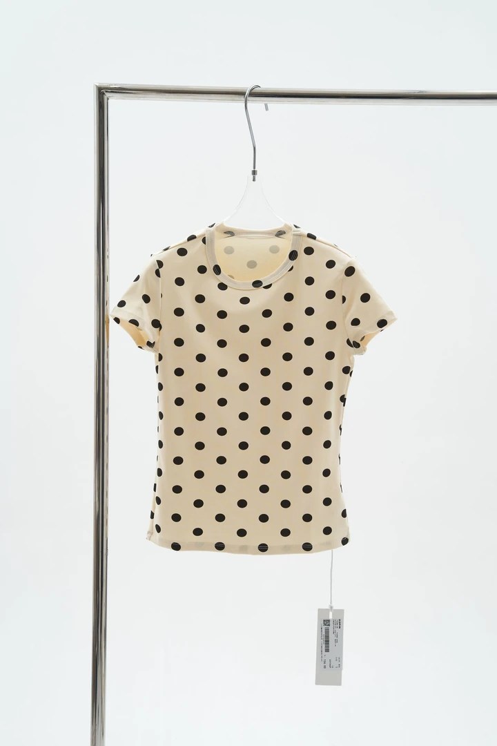 HTT小众设计感原创波点修身显瘦T恤上衣5221063