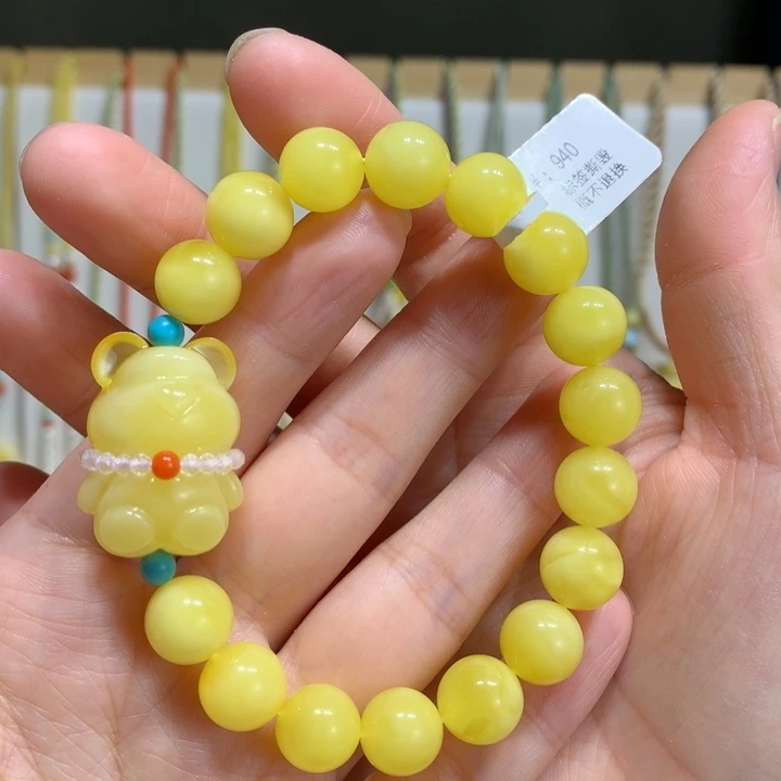 蜜蜡手链未镶嵌10.7m m